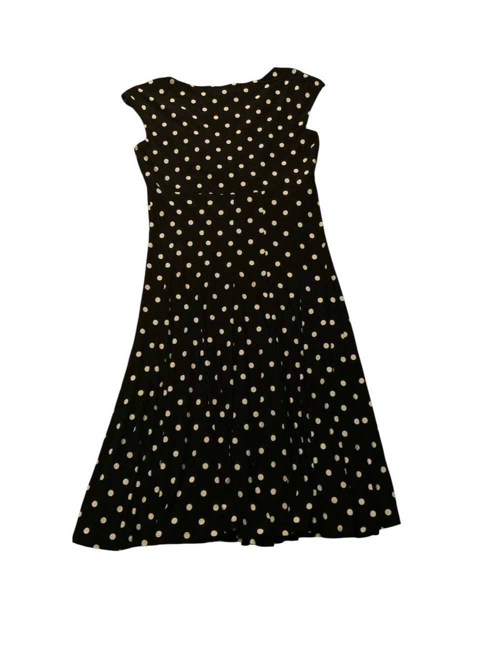 Ralph Lauren Black Polka Dot Midi Dress - Picture 4 of 6